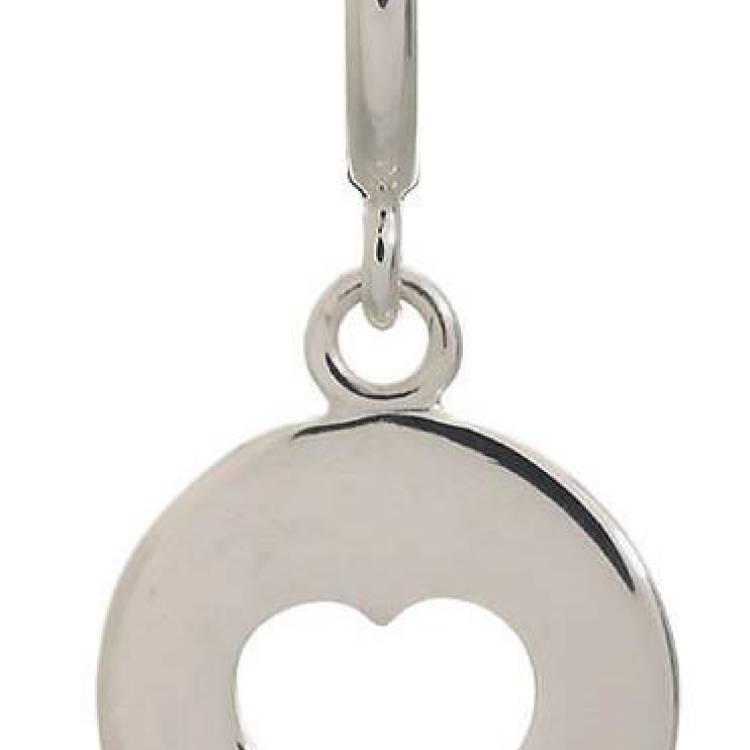 Endless Jewellery Sterling Silver Heart Coin Charm D - Silver