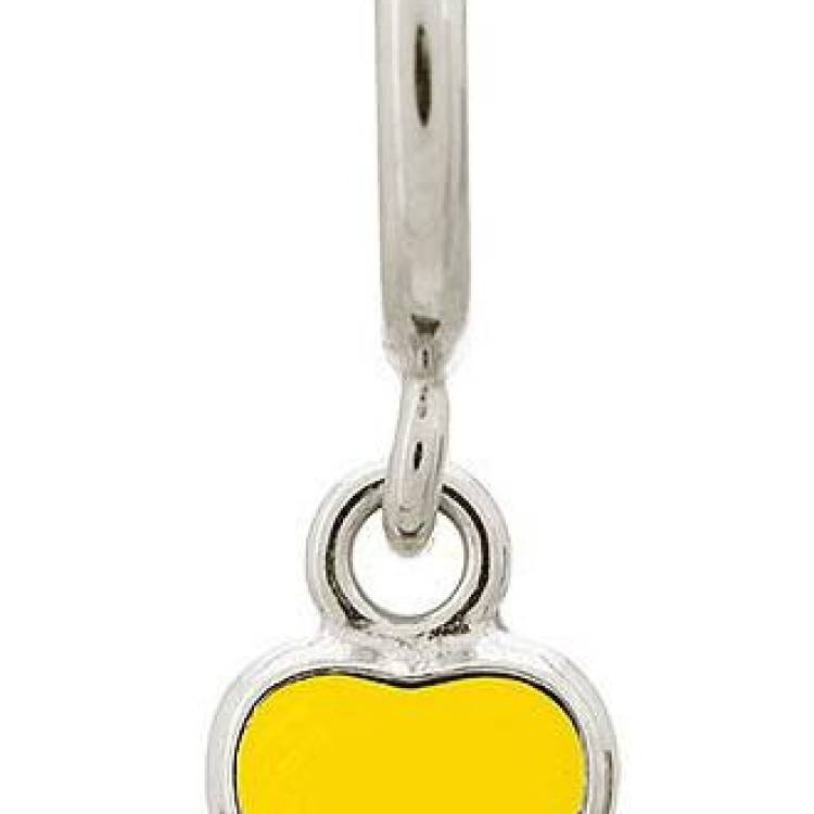 Endless Jewellery Charm Enamel Heart Drop Sun Silver - Silver