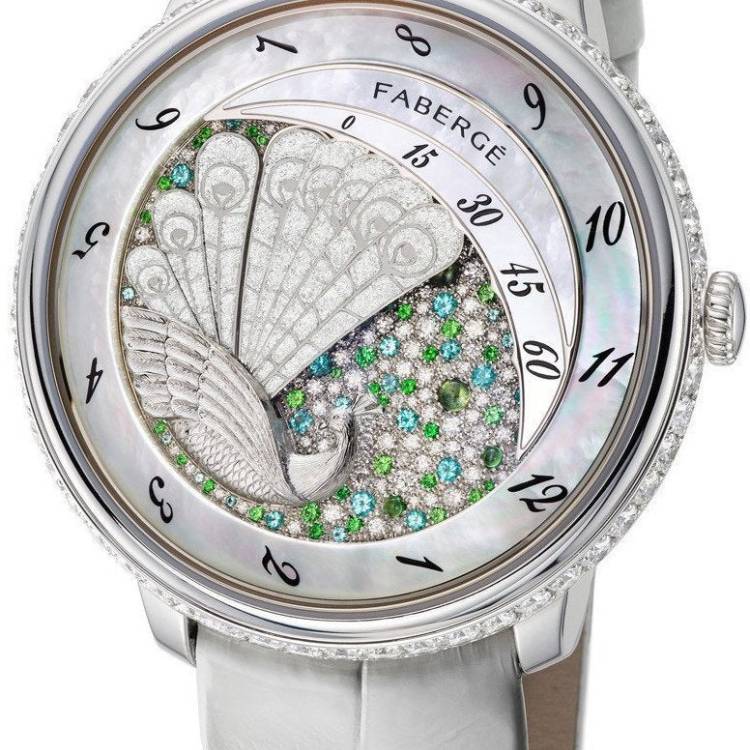 Faberge Watch Lady Compliquee Peacock White - White