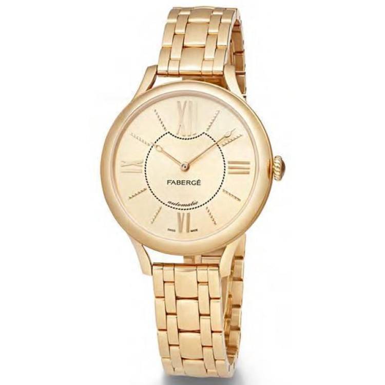 Faberge Watch Lady 18ct Yellow Gold Champagne Dial - Gold