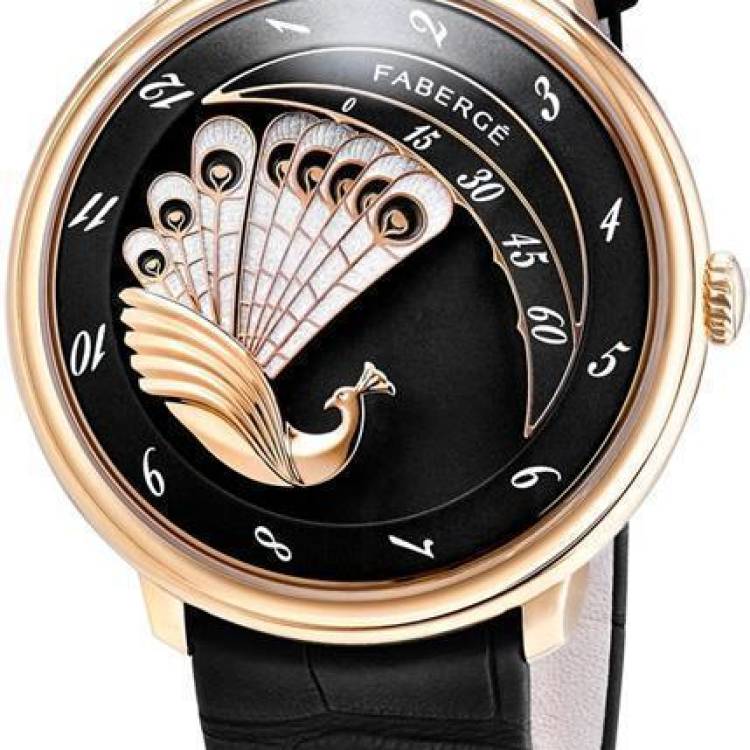 Faberge Watch Lady Compliquee Rose Gold Black - Black