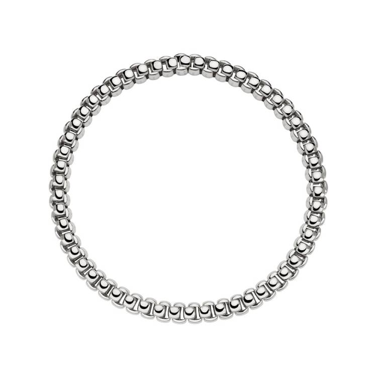 Fope Luna 18ct White Gold Flexible Necklace - 43cm
