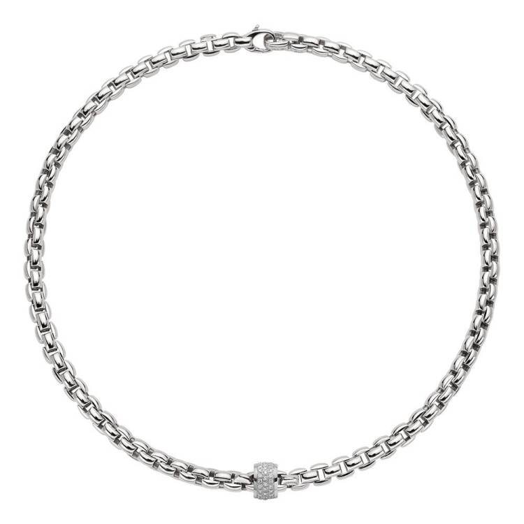 Fope Flex'It Eka 18ct White Gold 0.53ct Diamond Necklace