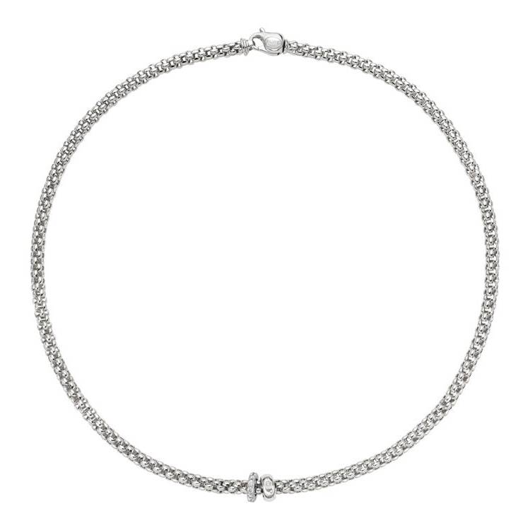 Fope Solo 18ct White Gold 0.29ct Diamond 43cm Necklace