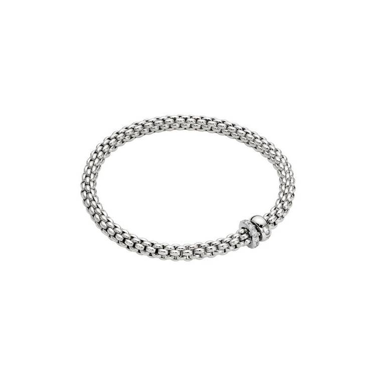 Fope Solo 18ct White Gold 0.29ct Diamond Bracelet - M