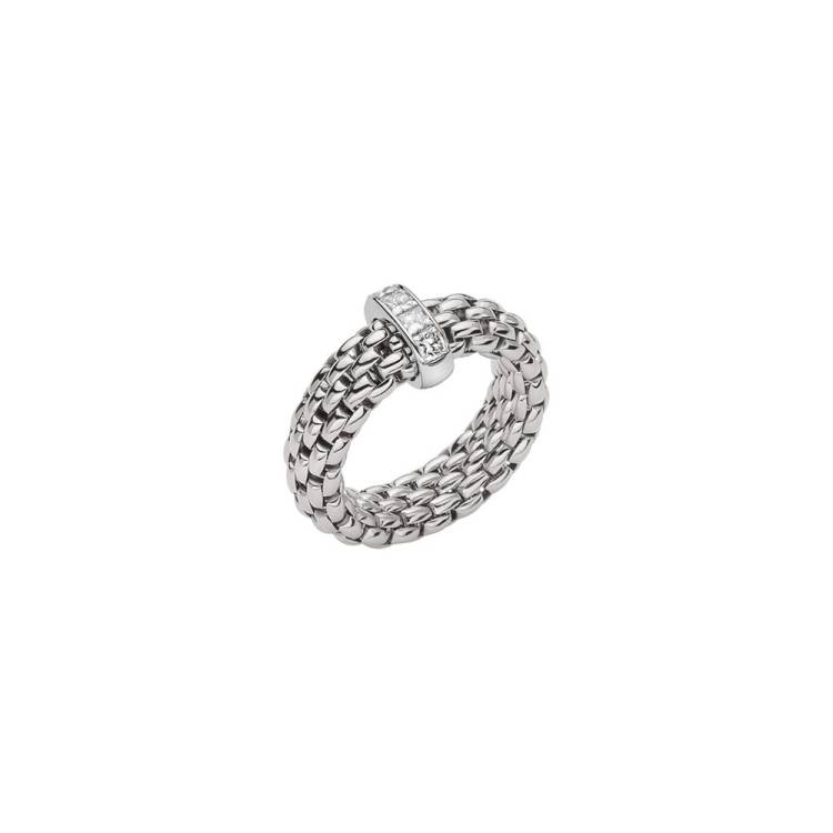 Fope Vendome 18ct White Gold 0.35ct Diamond Ring - XL