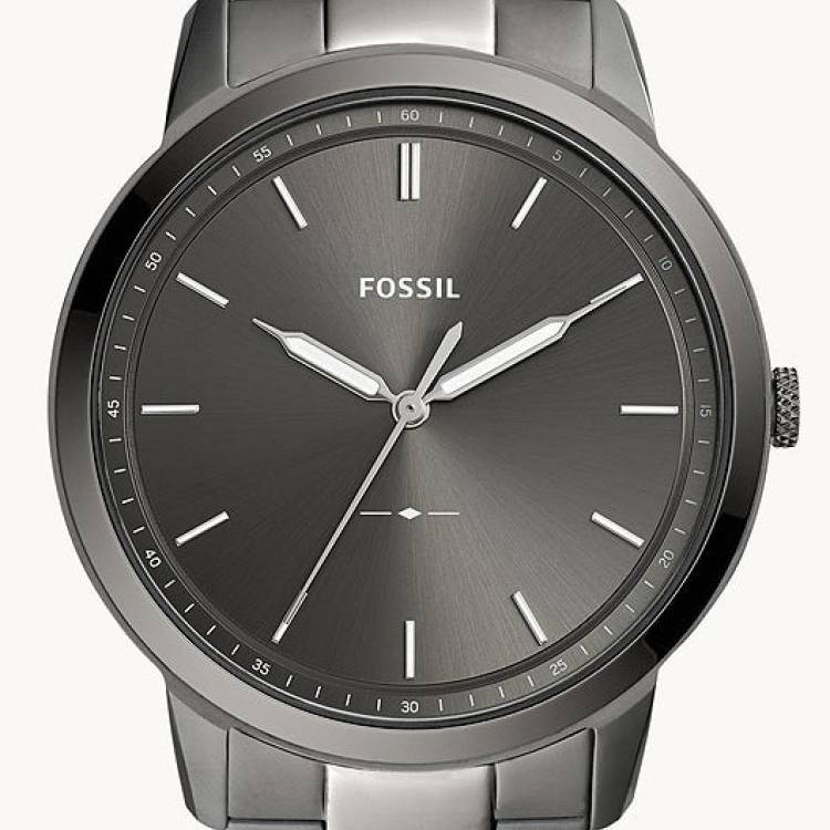 Fossil Watch The Minimalist Three Hand Smoke Mens - Grey