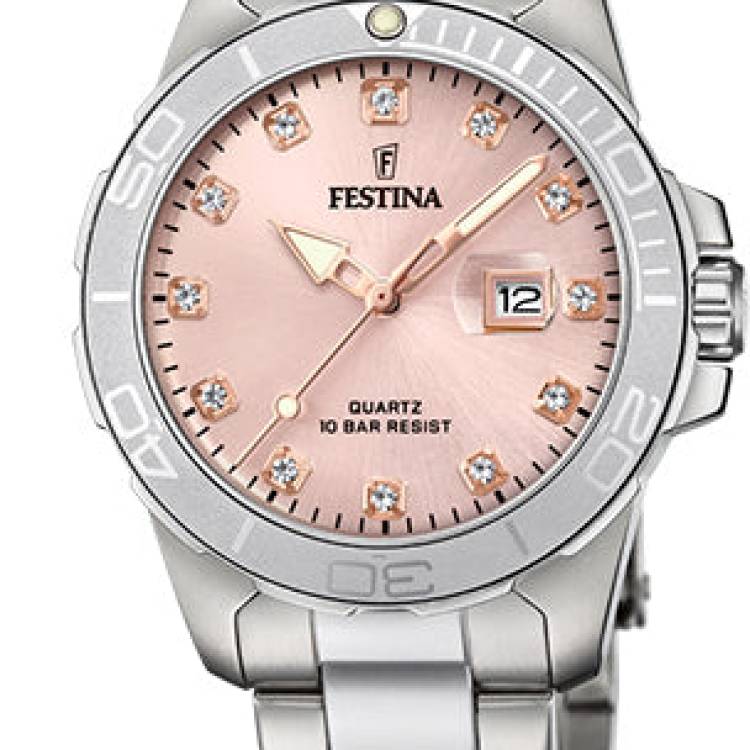 Festina Watch Three Hands Date Ladies - Pink