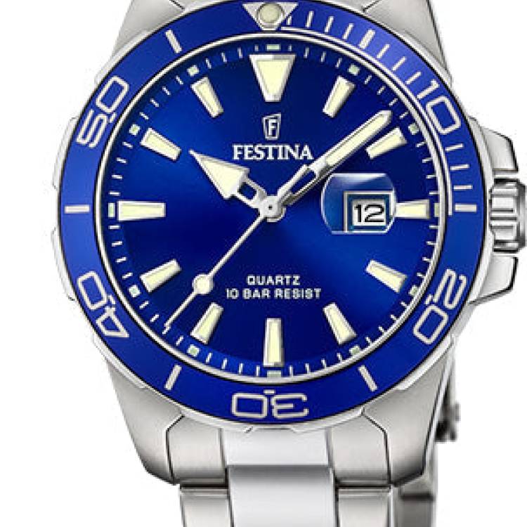Festina Watch Three Hands Date Ladies - Blue