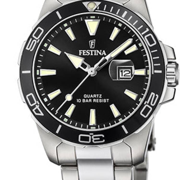 Festina Watch Three Hands Date Ladies - Black