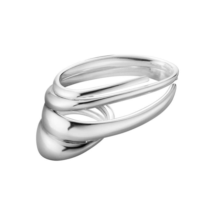 Georg Jensen Arc Sterling Silver Double Ring - 55-56