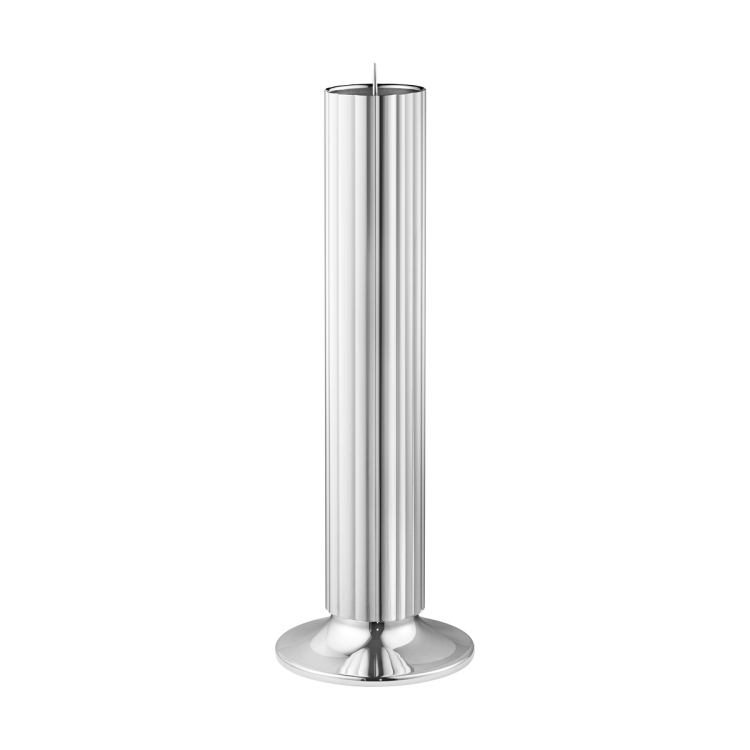 Georg Jensen Bernadotte Stainless Steel Floor Candle Holder Small - Silver