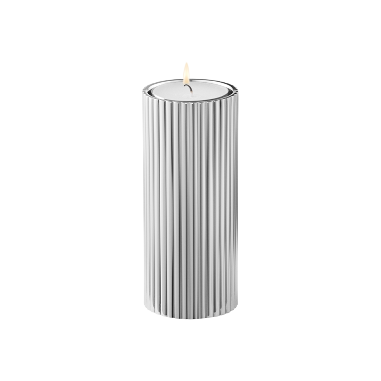 Georg Jensen Bernadotte Stainless Steel Medium Tealight Candle Holder