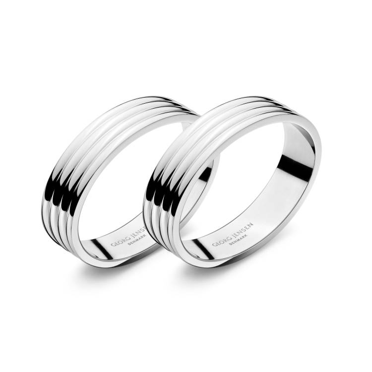 Georg Jensen Bernadotte Stainless Steel Napkin Rings 2 pcs