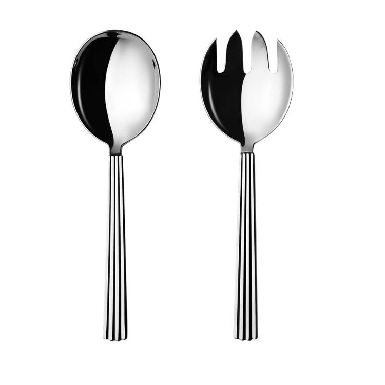 Georg Jensen Bernadotte Stainless Steel Two Piece Serving Set