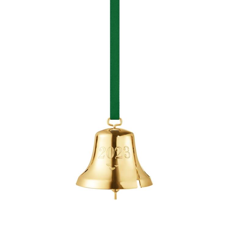 Georg Jensen Christmas Collection 2023 18ct Gold Brass Bell Ornament D