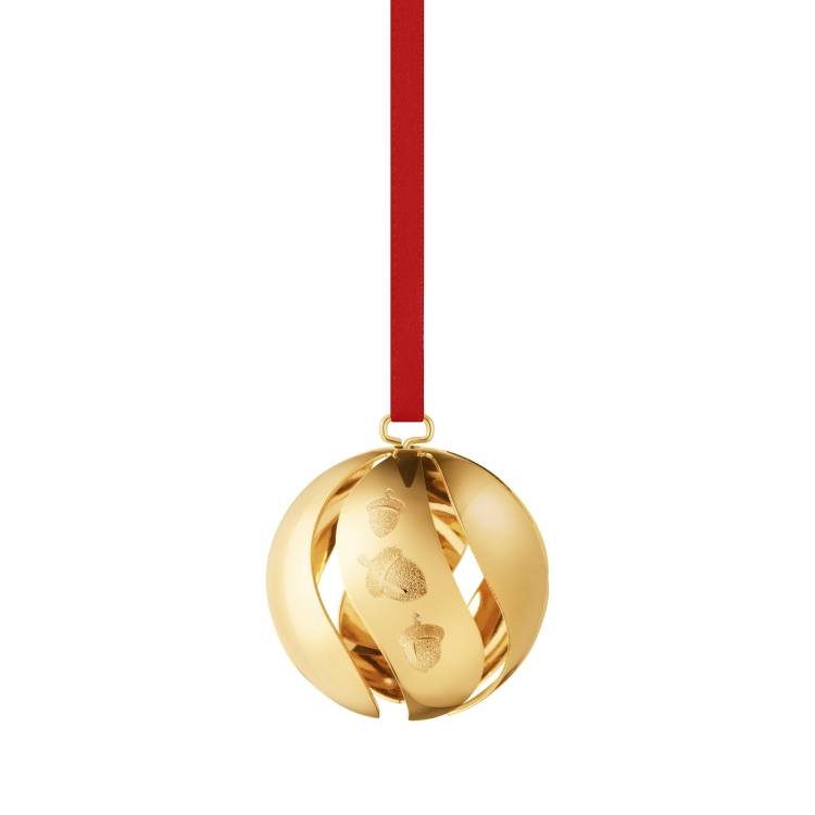 Georg Jensen Christmas Collection 2023 Gold Plated Ball Ornament