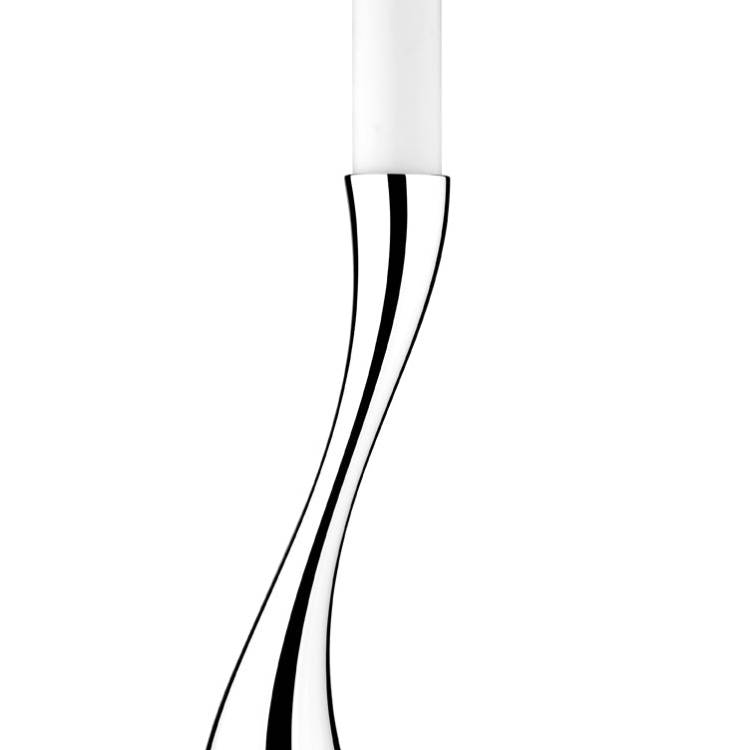 Georg Jensen Cobra Stainless Steel Medium Floor Candle Holder - Silver