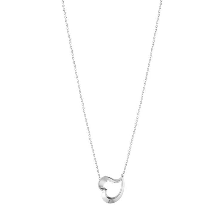 Georg Jensen Hearts of Georg Jensen Love Leaf Sterling Silver Necklace - Silver