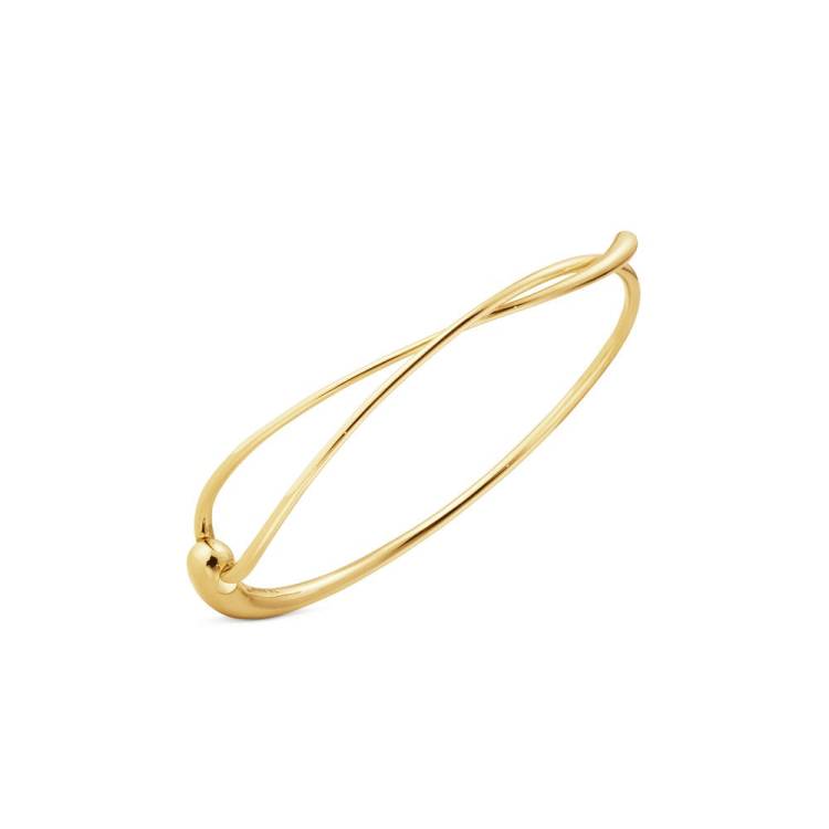 Georg Jensen Mercy 18ct Yellow Gold Hook Lock Bangle - Medium