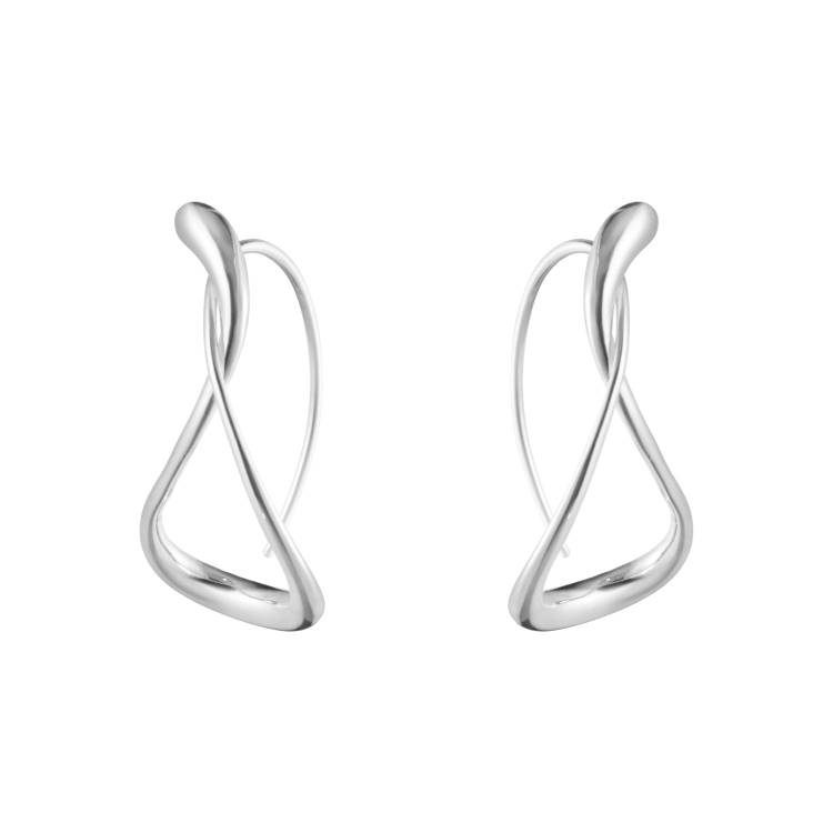 Georg Jensen Mercy Sterling Silver Large Hoop Earrings