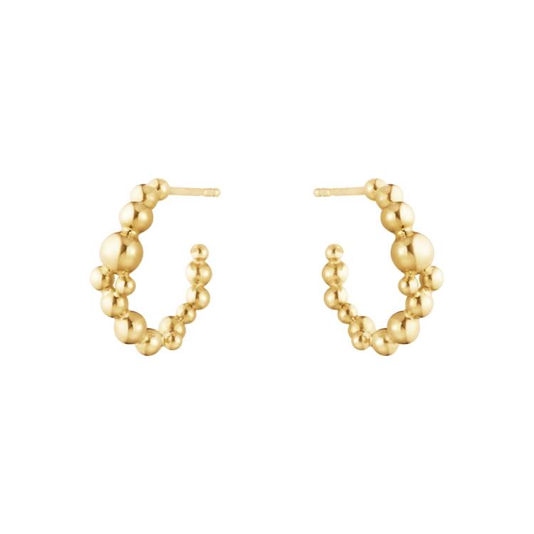 Georg Jensen Moonlight Grapes 18ct Yellow Gold Hoop Earrings - Gold