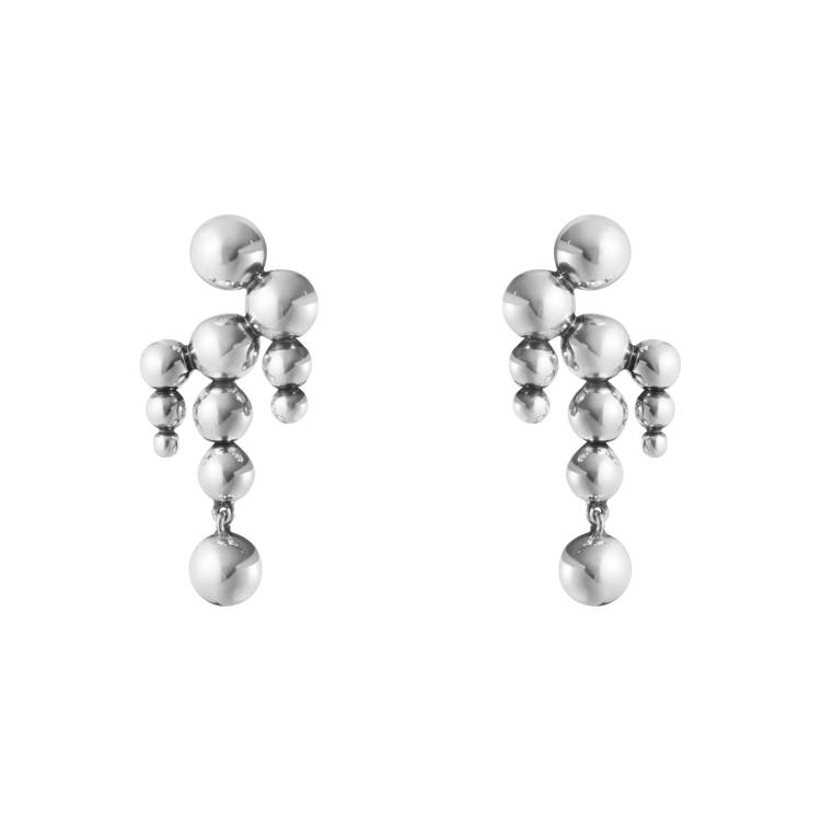 Georg Jensen Moonlight Grapes Sterling Silver Chandelier Earrings