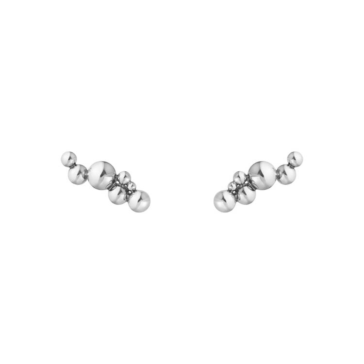 Georg Jensen Moonlight Grapes Sterling Silver Ear Cuff Earrings - Silver