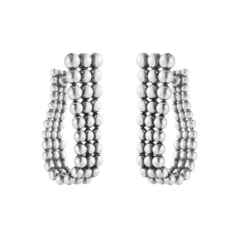 Georg Jensen Moonlight Grapes Sterling Silver Earrings Pair