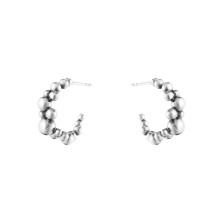 Georg Jensen Moonlight Grapes Sterling Silver Hoop Earrings