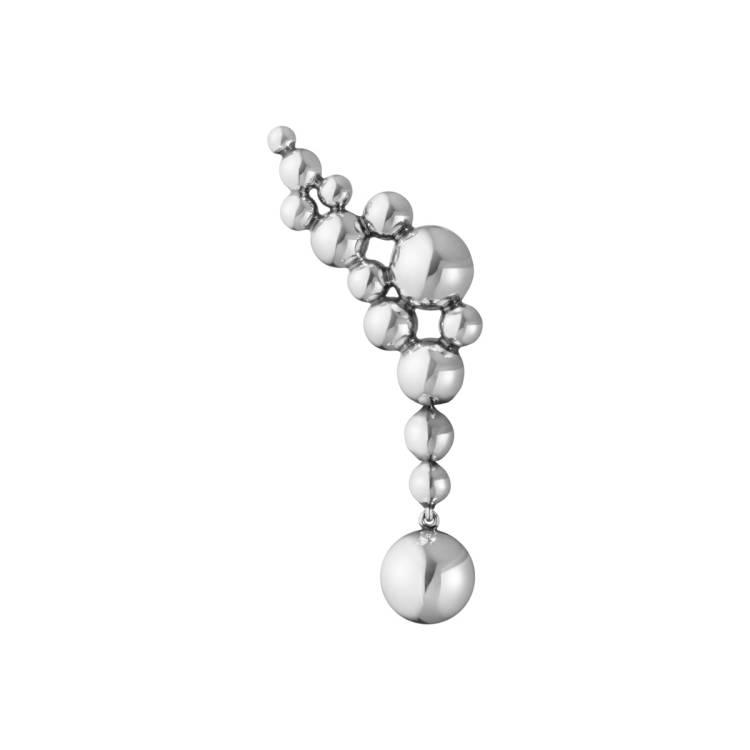 Georg Jensen Moonlight Grapes Sterling Silver Single Ear Cuff Earring - Right