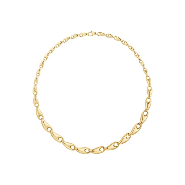 Georg Jensen Reflect 18ct Yellow Gold Graduated Link Necklace - Small