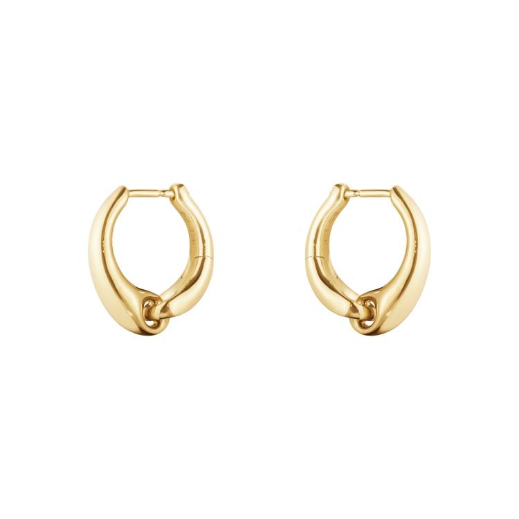 Georg Jensen Reflect 18ct Yellow Gold Large Hoop Earrings - Gold