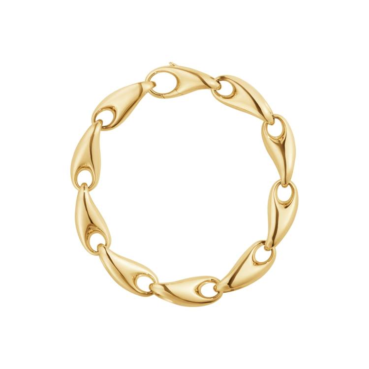 Georg Jensen Reflect 18ct Yellow Gold Large Link Bracelet - Medium