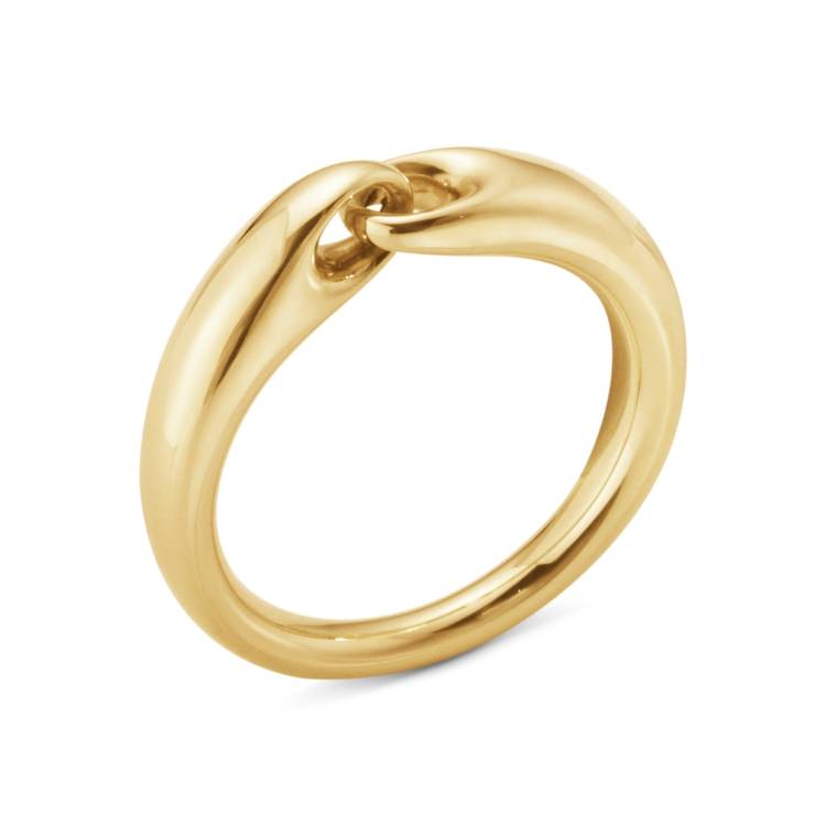 Georg Jensen Reflect 18ct Yellow Gold Small Ring - 58