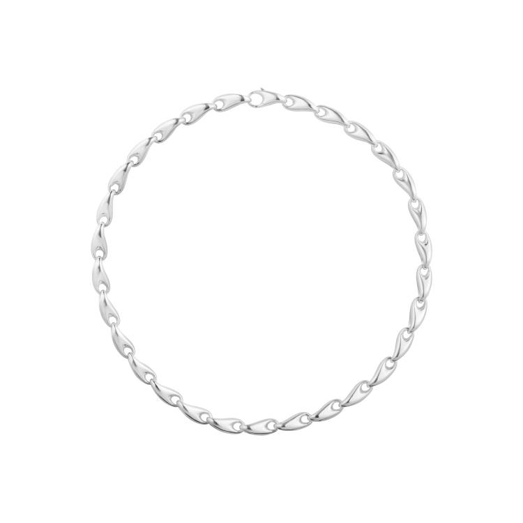 Georg Jensen Reflect Sterling Silver Medium Link Necklace - Small
