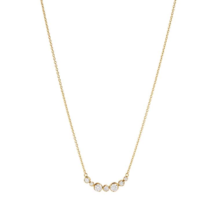 Georg Jensen Signature 18ct Yellow Gold 0.22ct Diamond Necklace