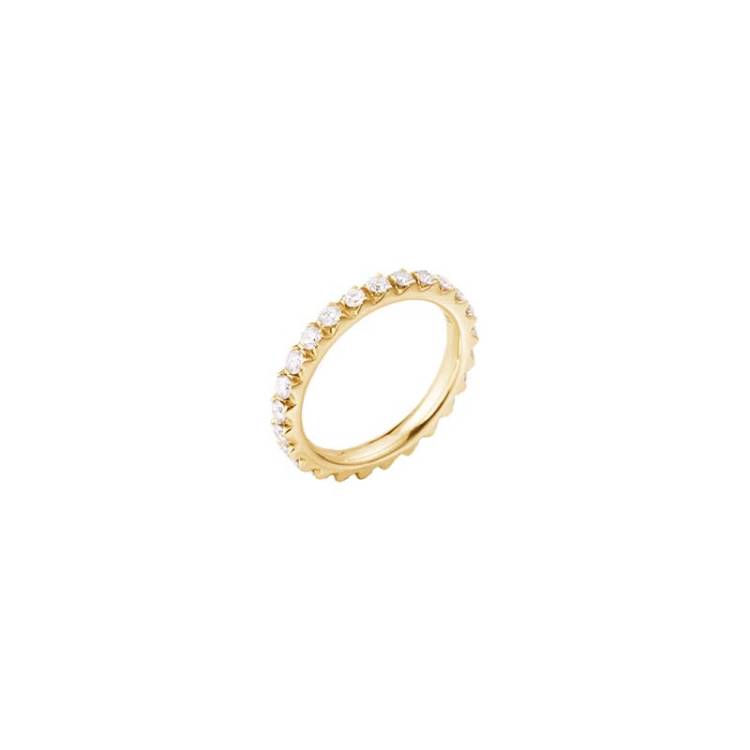 Georg Jensen Signature Diamonds 18ct Yellow Gold Ring - 55