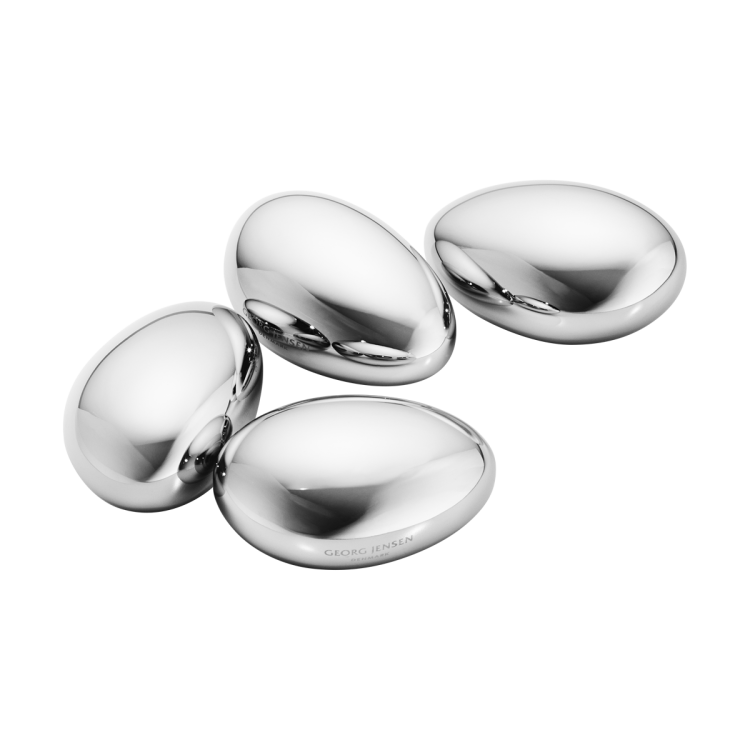 Georg Jensen Sky Stainless Steel Four Piece Ice Cube Set - Silver