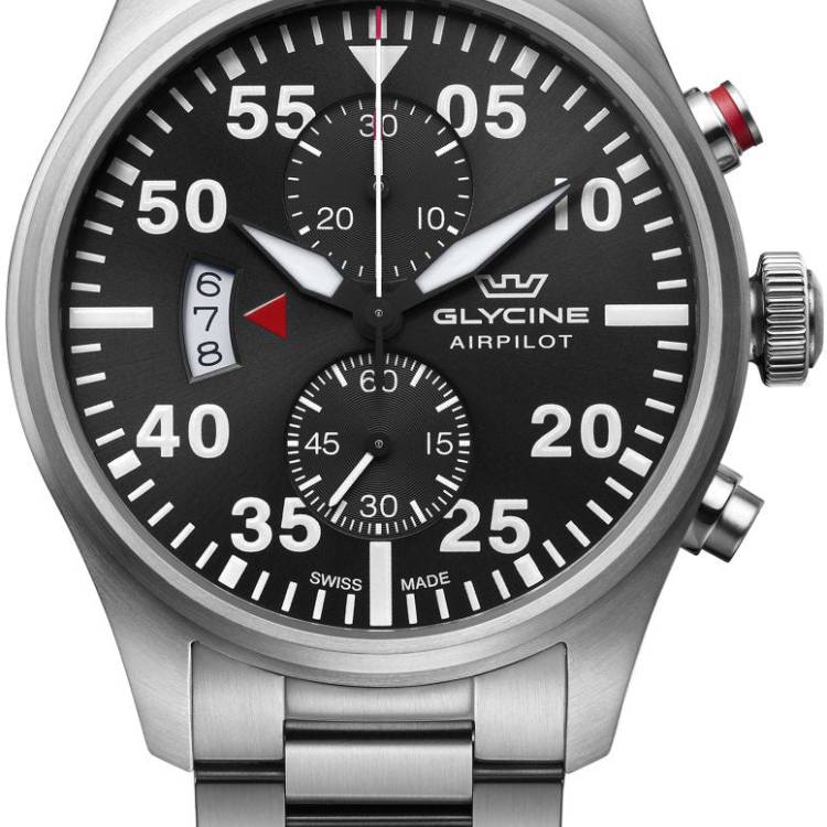 Glycine Watch Airpilot Chrono 44 - Black