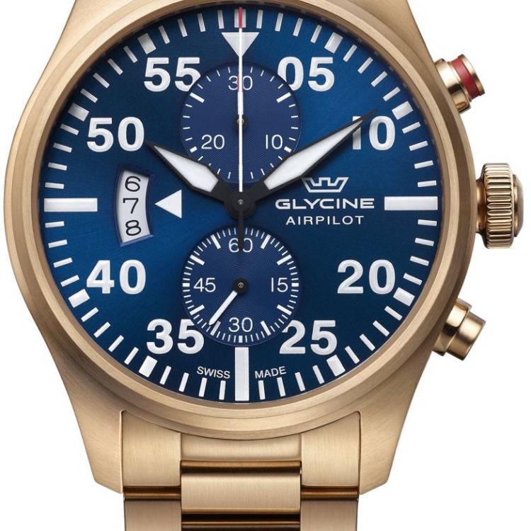 Glycine Watch Airpilot Chrono 44 - Blue