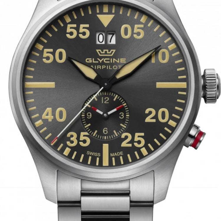 Glycine Watch Airpilot Dual Time 44 - Grey