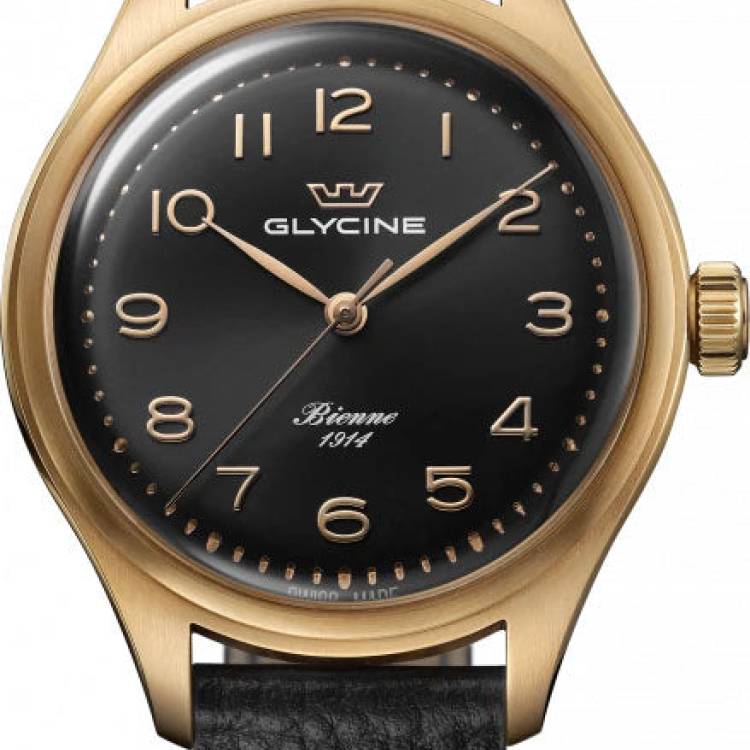 Glycine Watch Bienne 1914 39 - Black