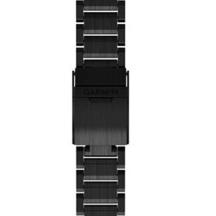Garmin Watch Band QuickFit 26 Amp Carbon Grey DLC Titanium Band - Silver