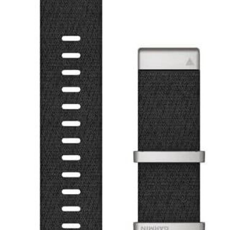 Garmin Watch Band QuickFit 22 Jacquard Weave Black Nylon - Black