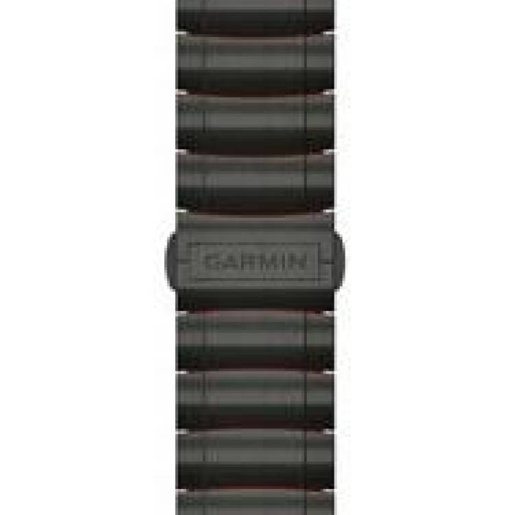 Garmin Watch Band QuickFit 22 Hybrid Titanium Silicone Bracelet Carbon Grey DLC - Grey
