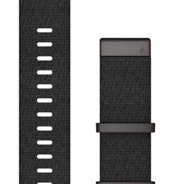 Garmin Watch Band QuickFit 22 Jacquard Weave Nylon Heathered Black - Black