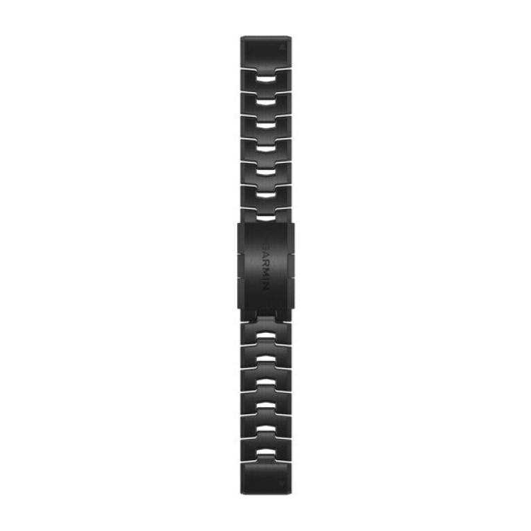 Garmin Watch Band QuickFit 22 Vented Titanium Bracelet With Carbon Grey DLC Coating - Titanium