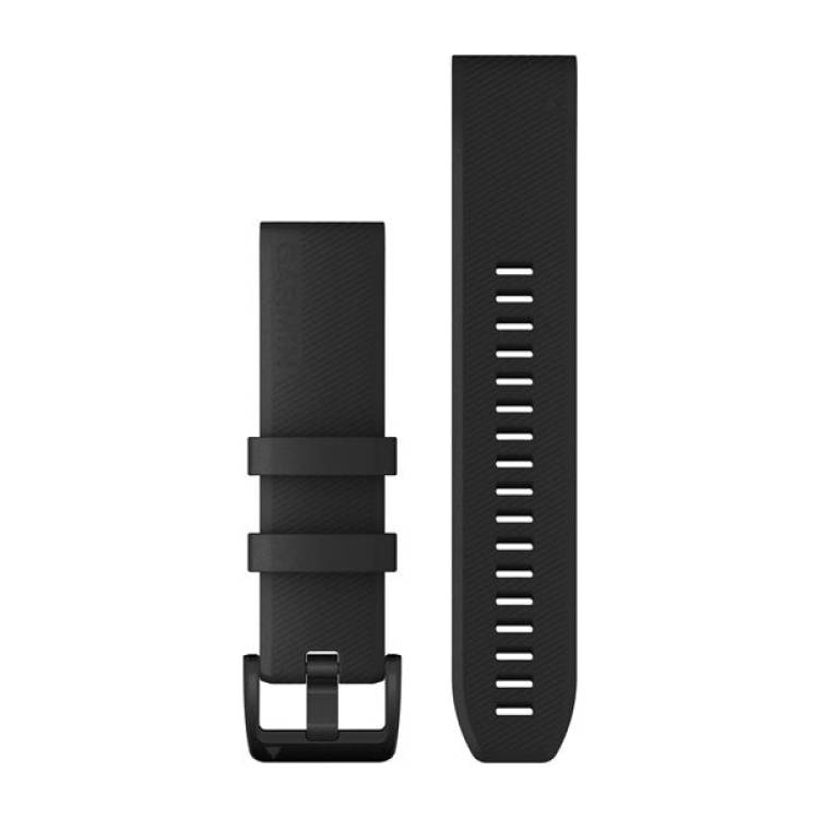 Garmin Watch Band QuickFit 22 Black With Black Stainless Steel Hardware - Black