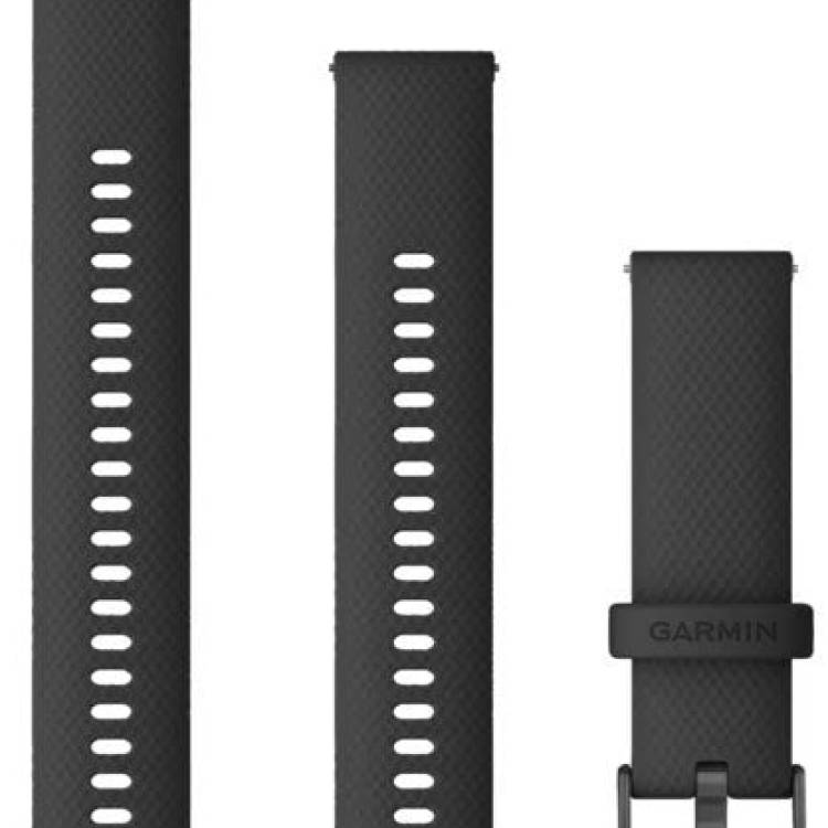 Garmin Watch Band Quick Release Black with Slate Hardware - Black